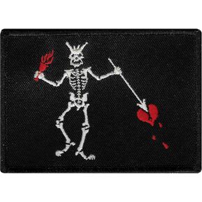 Jolly Roger Embroidered Patch Pirate Skull Crossbones Iron-On Poison Emblem
