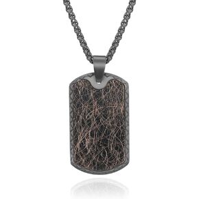 Dog Tag Necklace for Men - Mens Necklace Dog Tags Military - 316L Stainless Steel Dog Tags with 24" Box Chain - Mens Necklace Chain with Pendant Gifts for Men Boys
