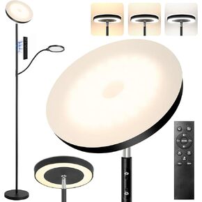 Floor Lamp, 36W/3000LM Super Bright LED Modern Tall Standing Lamp, 3 Color Temperatures Torchiere Sky Lamps, Dimmable Reading Light, Remote & Touch Control for Living Room, Bedroom, Office