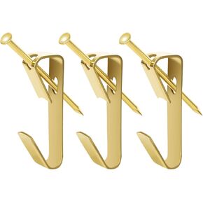 30 LBS Silver Picture Hangers, Metal Picture Hooks with Nails, Heavy Duty Hardware Hanger Kit for Hanging Pictures, Frame, Mirror, 30 PCS