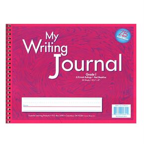 Essential Learning Products "Zaner-Bloser My Writing Journal, 5/8"" Ruling, Grade 1, 50 Sheets", Grade 1, Pink, 8 x 10.5 inches (ELP0601)