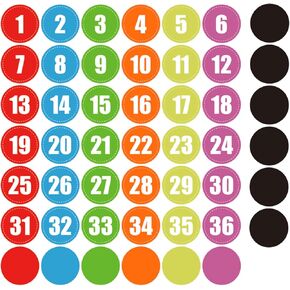 48 PCS Line Up Spots Dots for Classroom Multicolor Removable Number Floor Stickers, 4 Inch Self-Adhesive Vinyl Spots for Preschool Kindergarten Elementary Teachers