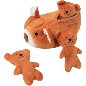 IFOYO Squeaky Dog Toys, Dinosaur Puppy Toys, Plush Interactive Dog Toys for Small Medium Large Dogs, Enrichment Hide and Seek Dog Toy