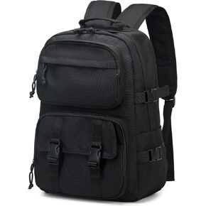Shaelyka Lightweight 15.6 inches Laptop Backpack, Water Resistant, 12 Pockets College Backpack, Black