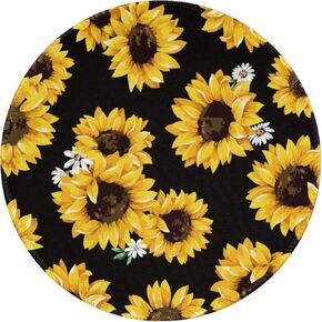 Duck Pattern Round Mouse Pad Small Gaming Mousepad Desk Mat Stitched Edges 8 X 8 Inch for Home Office