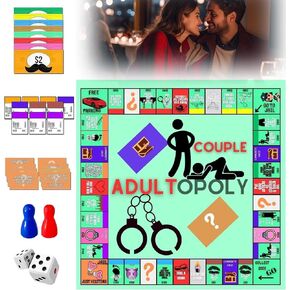 Adult Board Game,Couple Adult Opoly Board Game,Adult Couples Board Games,Couples Adults Board Games,Couples Game Cards Board Game Props,Date Night Ideas,Couples Date Night Games