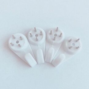 Invisible Nail Screws 5PCS Kjiaiyuo White Powerful Concrete Hard Wall Picture Hooks Non-Trace Hanging Hook Traceless Nail Wall Hook for Picture Photo (3cm/1.18 Length)