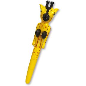 Mighty Writer - Giraffe from Deluxebase. Unique Animal Boxing Pens. Black Ballpoint Pen for Cute School Supplies and Fidget Fun Pens for Kids. Decorative Pens for Novelty Gifts and Kids Party Favors
