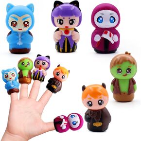 5 Pack Halloween Finger Puppets Set, Halloween Toy for Toddlers for Kids, Stocking Stuffer Toys for Boys Girls Pinata Fillers Goodie Party Supplies Halloween Toy for Toddlers