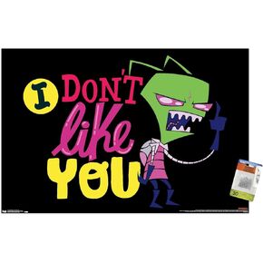 Invader Zim - I Don't Like You Wall Poster with Push Pins