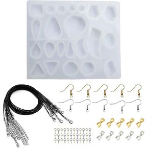 Cayway 7 PCS Corkscrew Resin Moulds Set Jewelry Epoxy Resin Silicone Moulds, 2 PCS Bottle Opener Resin with 5 PCS Accessories for DIY Silicone Corkscrew Mould, Jewelry Keychains Mould, Crafts,7PCS