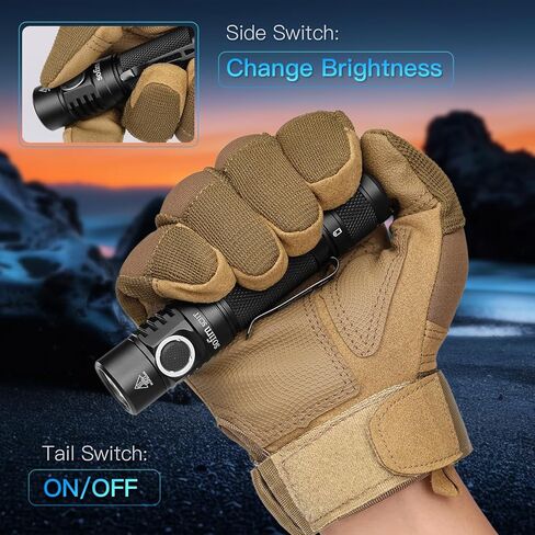 Sofirn SC31T Tactical Flashlight with Holster, Rechargeable Flashlight 2000 High Lumen, Duty Flashlights with Diffuser, Bright EDC Flash Light in Saudi Arabia