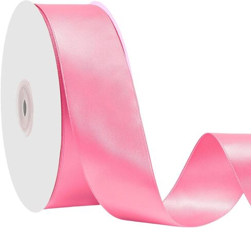 White Ribbon 1 1/2 Inch Double Faced Satin Ribbon for Gift Wrapping Flower Bouquet Wedding Party Decoration in Saudi Arabia