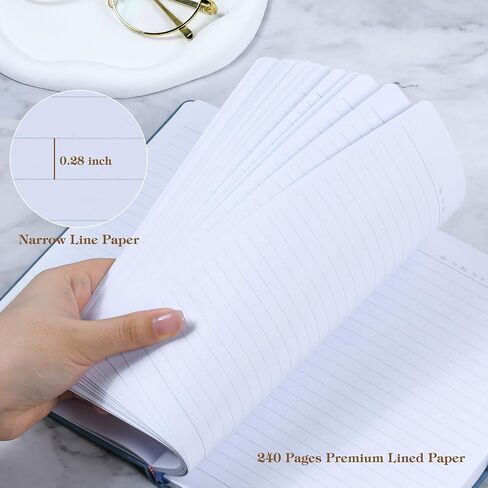 POPRUN A5 Lined Journal Notebooks, 8 Pack PU Leather Hardcover Notebook for Writing, Business Work,Travel,School,College, 5.5 x 8.3 inch, 240 Pages Classic College Ruled Journals Notepad, Multicolored in Kuwait