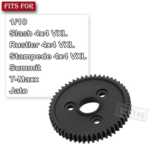 54T Spur Gear 0.8h(32-Pitch) تروس نقل الحركة مع 15T/17T/19T ترس ترقيات جزء لـ 1/10 Slash/Rustler/Stampede 4x4 VXL، تروس نقل معدنية in Saudi Arabia