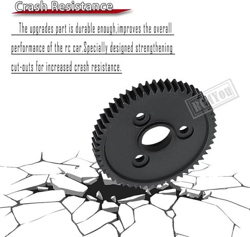 54T Spur Gear 0.8h(32-Pitch) تروس نقل الحركة مع 15T/17T/19T ترس ترقيات جزء لـ 1/10 Slash/Rustler/Stampede 4x4 VXL، تروس نقل معدنية in Saudi Arabia
