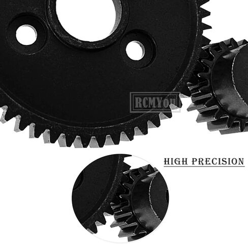 54T Spur Gear 0.8h(32-Pitch) تروس نقل الحركة مع 15T/17T/19T ترس ترقيات جزء لـ 1/10 Slash/Rustler/Stampede 4x4 VXL، تروس نقل معدنية in Saudi Arabia