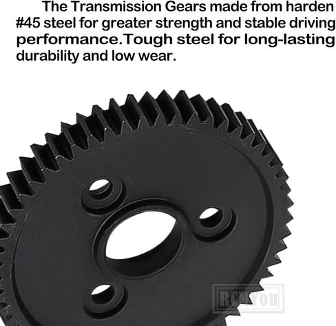 54T Spur Gear 0.8h(32-Pitch) تروس نقل الحركة مع 15T/17T/19T ترس ترقيات جزء لـ 1/10 Slash/Rustler/Stampede 4x4 VXL، تروس نقل معدنية in Saudi Arabia