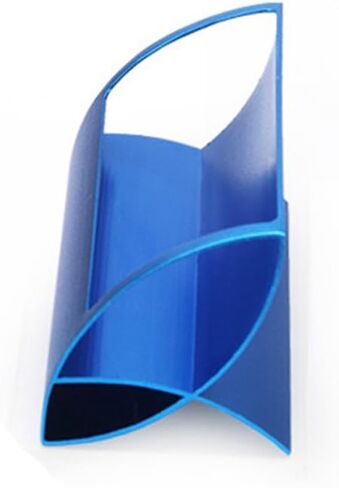 Desktop Innovative Metal Business Card Display Holder Stand Creative Q Shape Aluminum Business Name Card Holder (Blue) in Kuwait