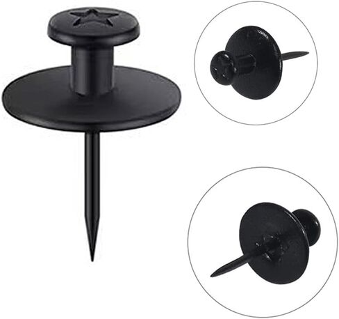 20 جهاز كمبيوتر شخصى دفع دبابيس الصورة الشماعات مزدوجة الرأس الإبهام المسامير جدار السنانير للجدار الشنق الصورة الشماعات الأظافر صورة صغيرة معلقة هوك دبابيس للمنزل مكتب ديكور الصور، دريوال الفلين المجلس (أسود) in Kuwait