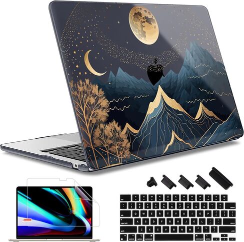 May Chen Compatible with M3 MacBook Air 15 Inch Case Model A3114 A2941 M2 Chip 2024 2023 Release, Plastic Hard Shell Case with MacBook Air 15.3 inch,Traditional in Saudi Arabia