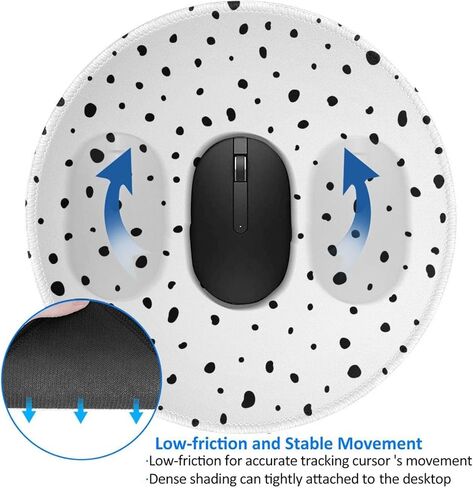 Duck Pattern Round Mouse Pad Small Gaming Mousepad Desk Mat Stitched Edges 8 X 8 Inch for Home Office in Saudi Arabia