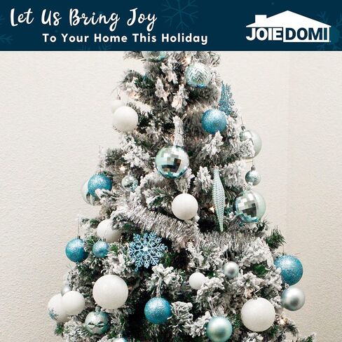 Joiedomi 133 Pcs Christmas Ornaments, Assorted Shatterproof Christmas Ornaments for Holidays, Indoor/Outdoor Party Decoration, Tree Ornaments, and Events (Red&White) in Saudi Arabia