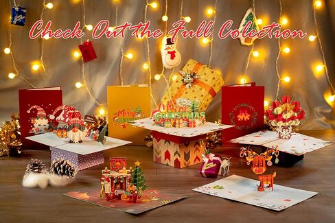 بطاقة عيد الميلاد المنبثقة من Paper Love، عيد ميلاد سعيد ثلاثي الأبعاد، لعيد الميلاد أو العطلات، غطاء مقاس 5 × 7 بوصة - يتضمن مظروفًا وعلامة ملاحظات قابلة للإزالة in Saudi Arabia