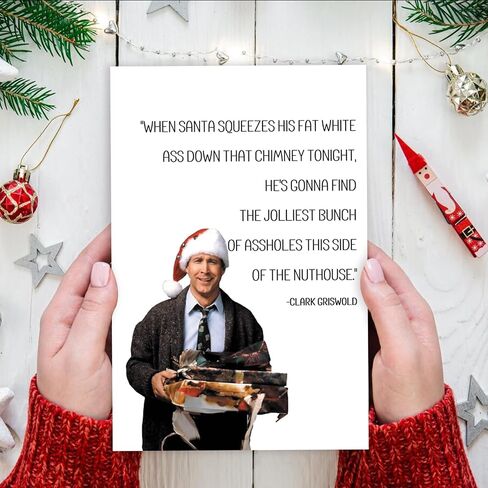 Funny Christmas Cards for Her Him, Happy Holidays Greeting Card for Female Male, Hilarious Christmas Movie Card for Family Friend, Humorous Xmas Cards Decorations for Couple Husband Wife in Saudi Arabia