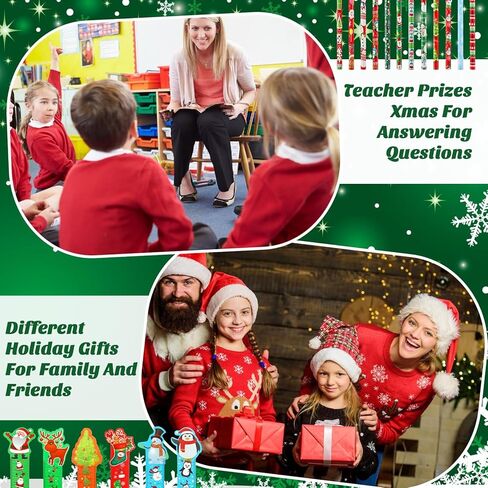 PerKoop 336 جهاز كمبيوتر شخصي لحفلات عيد الميلاد للأطفال، 48 مجموعة من قرطاسية عيد الميلاد تتضمن مسطرة قلم رصاص لعيد الميلاد ومبراة وممحاة وملصق ختم لحشو تخزين هدايا الفصل الدراسي in Kuwait