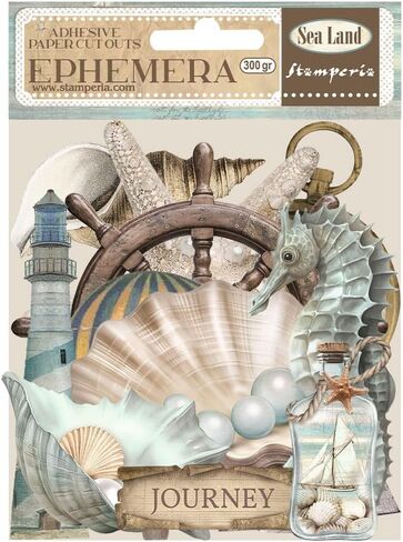 Stamperia Ephemera-Sea Land, ‎16,5 x 12 x 0,3 cm in Saudi Arabia