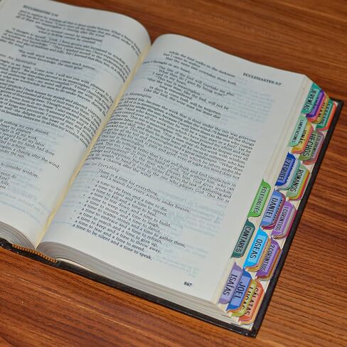 Spanish Bible Index Tabs New & Old Testament Tabs Matte Laminated Floral Design, Bible Journaling Supplies - 122 Pcs (Terracotta) in Kuwait