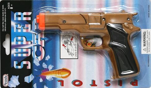 Set of 2, Cap Gun Toy, Detective Revolver, Police Cowboy, Pretend Play, Colt 45, 7 Inches (Golden) in Saudi Arabia