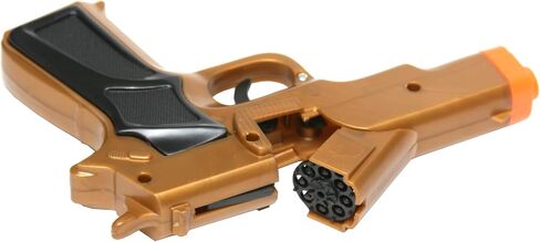 Set of 2, Cap Gun Toy, Detective Revolver, Police Cowboy, Pretend Play, Colt 45, 7 Inches (Golden) in Saudi Arabia