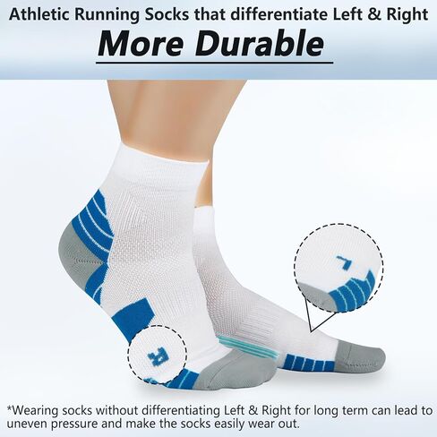 3 أزواج من الجوارب الضاغطة من LIN PERFORMANCE للرجال والنساء، جوارب رياضية للجري in Kuwait