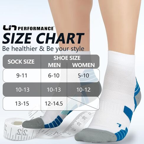 3 أزواج من الجوارب الضاغطة من LIN PERFORMANCE للرجال والنساء، جوارب رياضية للجري in Kuwait