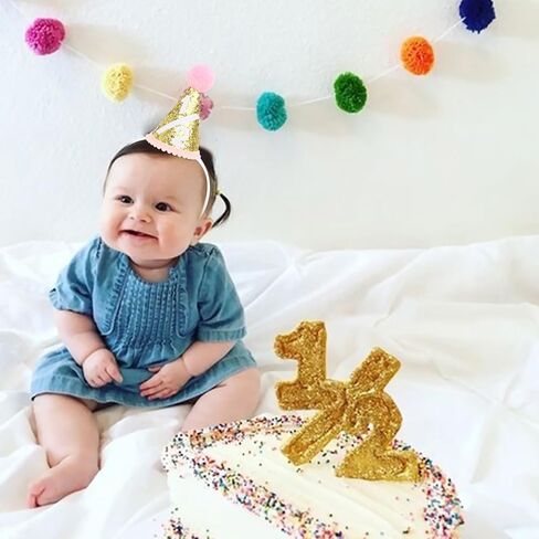 CIEHER Dinosaur 2nd Birthday Hat 2nd Birthday Crown for kids - 2 Birthday Tiara, Glitter Birthday Photo Prop for 2nd Birthday, 2nd Dog Birthday Decorations Mini Crown Cake Smash in Kuwait