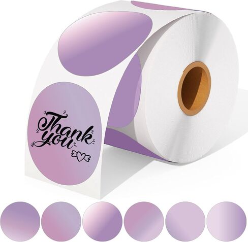 Thermal Sticker Labels, 2 Inch Self-Adhesive Circle Direct Thermal Labels, Multi-Purpose Roll Sticker Labels for DIY Logo Design, QR Code, Name Tag - 600 Labels,1 Roll (Pink) in Saudi Arabia