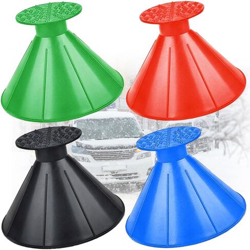 كاشطات ثلج للسيارة، مكشطة ثلج، كاشطات ثلج سحرية للزجاج الأمامي للسيارة، 4 قطع ممسحة إزالة الثلج المحمولة متعددة الوظائف، ترقية 2 في 1 للتزود بالوقود وإزالة الجليد، عالمية للحافلات والشاحنات وسيارات الدفع الرباعي in Kuwait