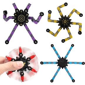 4 Pack Transformable Fidget Spinner Fidget Toys Set, Fidget Spinner Transformable,Sensory Fidget Toys Stress Relief and Anti Anxiety Toys for Kids and Adults Gift for Christmas Birthday Party Favor