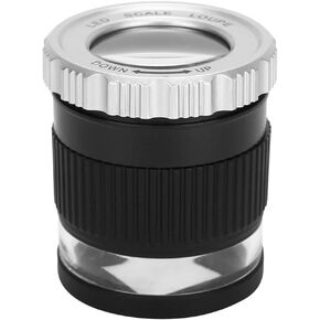 Watris Veiyi Jewelry Loupe, Magnifying Glass 30X, Adjustable Focal Length Magnifier with LED Lights, Pocket Magnifying Glass, Portable Optics Lens Loupes for Jeweler, Coins, Stamps