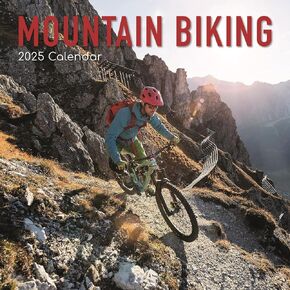 The Gifted Stationary 2025 Square Wall Calendar, Mountain Biking, 16-Month Lifestyles Theme Hanging Calendar with 180 Reminder Stickers, Month Planner for Home, or Creative Spaces, 12x12 In