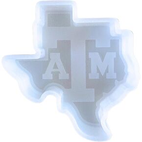 Texas College Football Freshie Silicone Mold 2 x 4 x 0.8" inches Collegiate Football State Shape Scented Aroma Beads Supplies Resin, Car Candles, Soap Oven Safe Bake Heat Resistant to 400 F