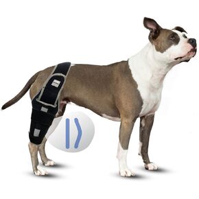 Dog Leg Support - for Leg Wounds After Surgery for Ligament tears, with Support Strips to Protect The Dog's Leg Wounds. Breathable and Comfortable (S)