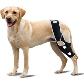 Dog Leg Support - for Leg Wounds After Surgery for Ligament tears, with Support Strips to Protect The Dog's Leg Wounds. Breathable and Comfortable (S)
