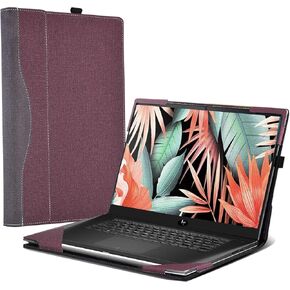 Laptop Cover for HP Envy x360 Laptop 2-in-1 15-fe 15t-fe 15-fh 15z-fh 15-ew 15t-ew 15z-ey Pavilion x360 Convertible 15t-dw 15-er 15.6" PU Leather Protective Laptop Bag Detachable Shell (Dark Gray)