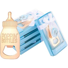 24Packs Footprint Bottle Openers with Baby Boy or Girl Shower Return Gift Boxes for Party Favors, Gifts or Decorations for Guests