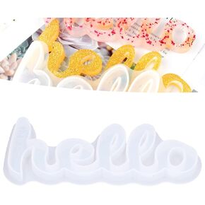 Word Sign Molds,Hello Letter Resin Mold,Silicone Resin Molds Casting Epoxy Molds for DIY Table Home Decoration