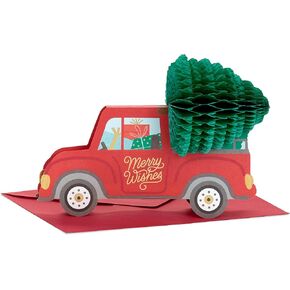 Hallmark Paper Wonder Displayable Pop Up Honeycomb Christmas Card (Christmas Tree)