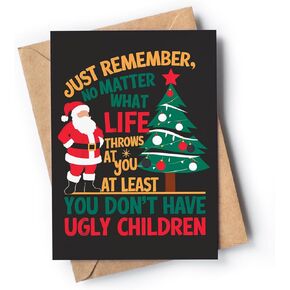 Christmas Card for Mom or Dad - Funny Christmas Card for Parents from Daughter, Son - Mom Funny Christmas Card - Dad Xmas Card - Christmas Card Idea for Parents - Just Remember